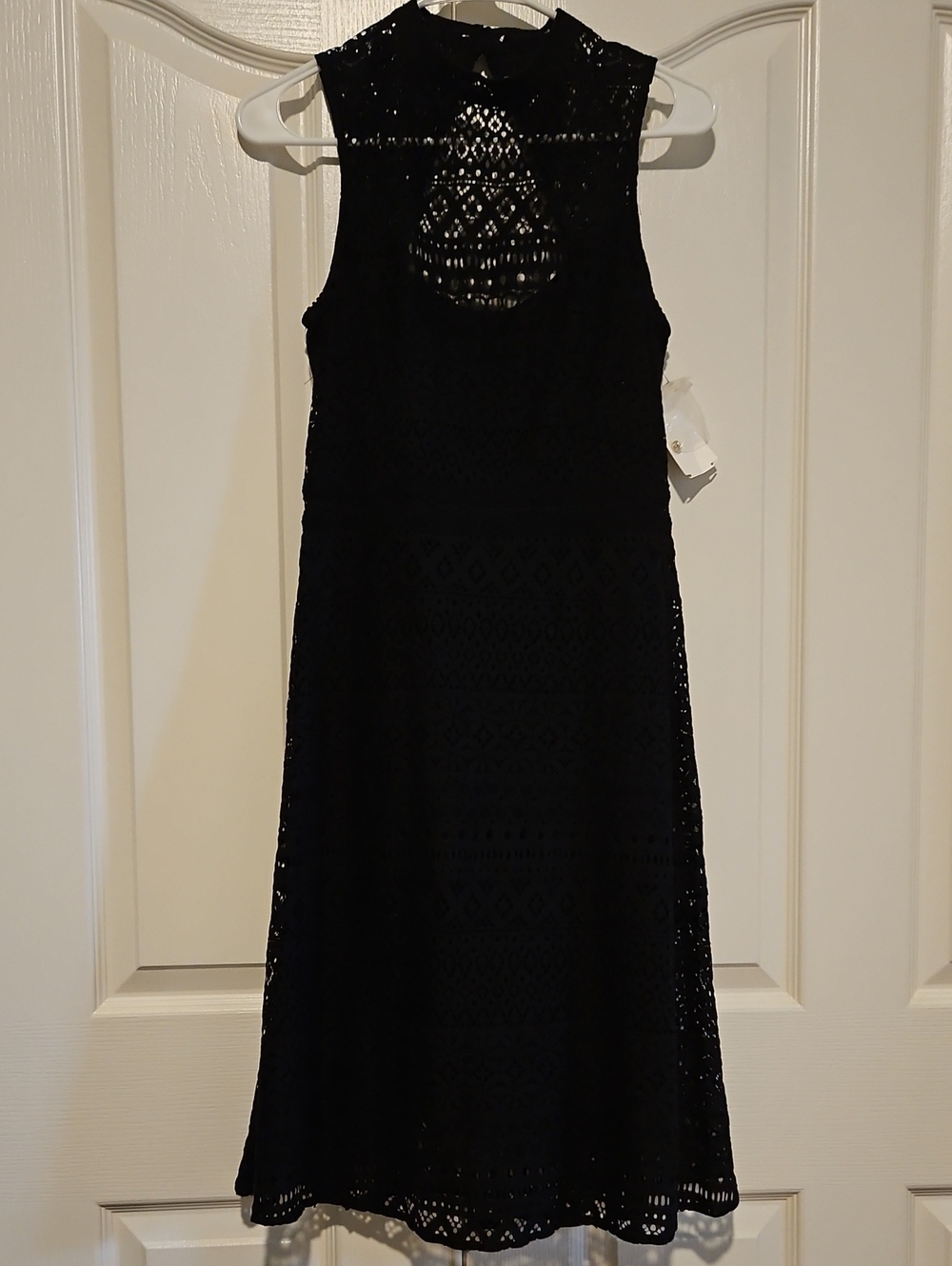 Kensie Black Sleeveless Lace Dress